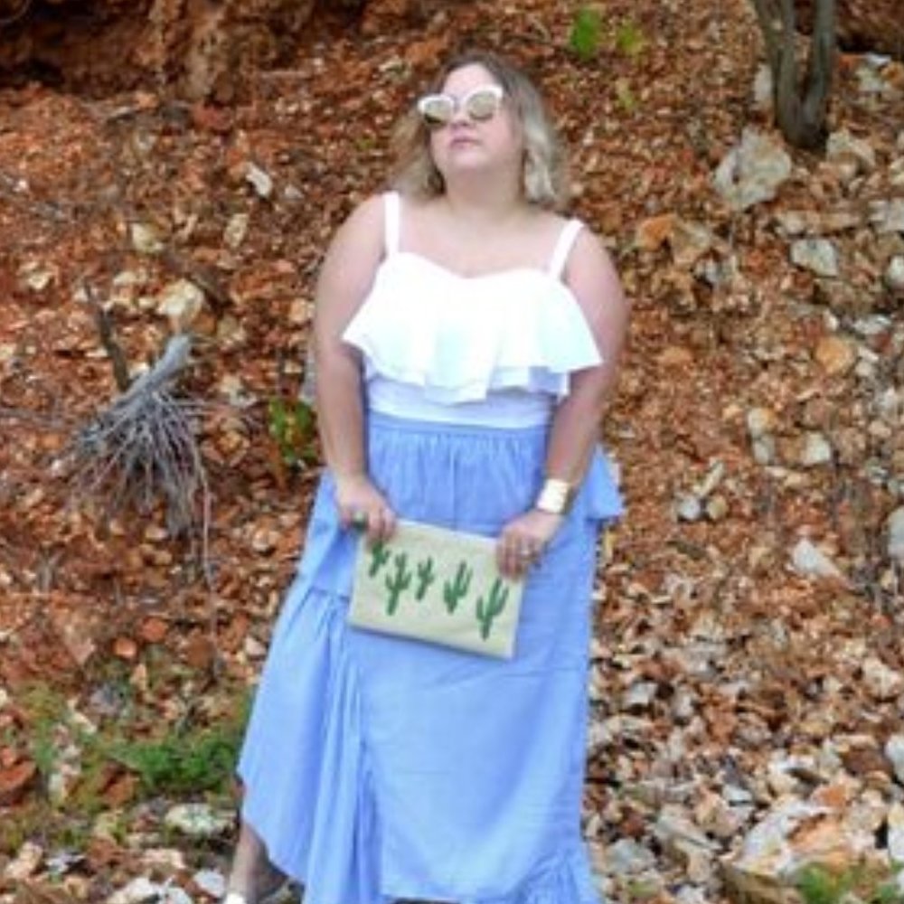 South Beach x ASOS cactus straw clutch